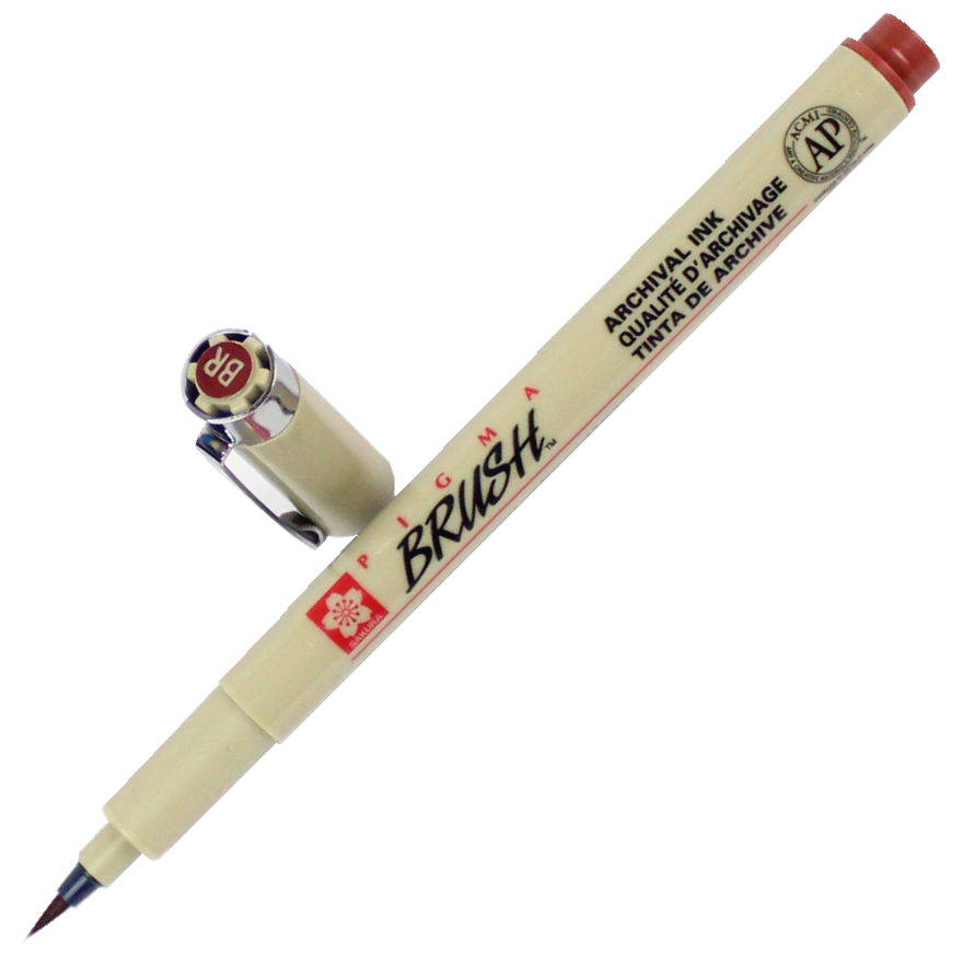 Caneta Pigma Brush Sakura Marrom